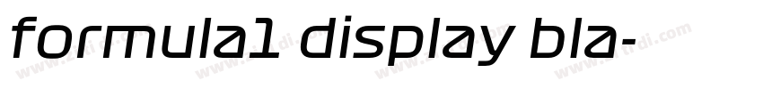 formula1 display bla字体转换 formula1 display bla字体转换